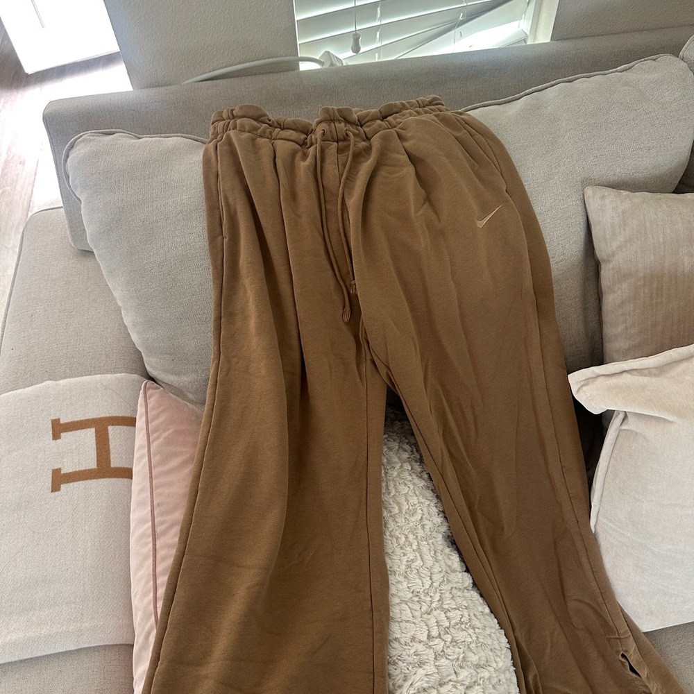 Nike Tan Sweatpants with Logo